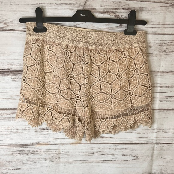 Ecote Pants - Ecote lace tie‎ dye lined short size S